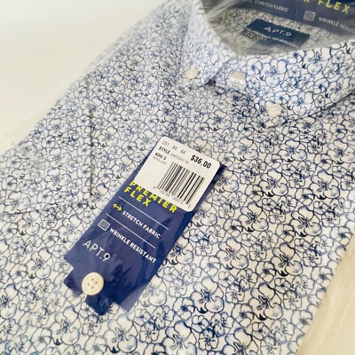 blue floral dress shirt mens 1 Like No Other Floral Dress Shirt 15.5 / Purple main image 0