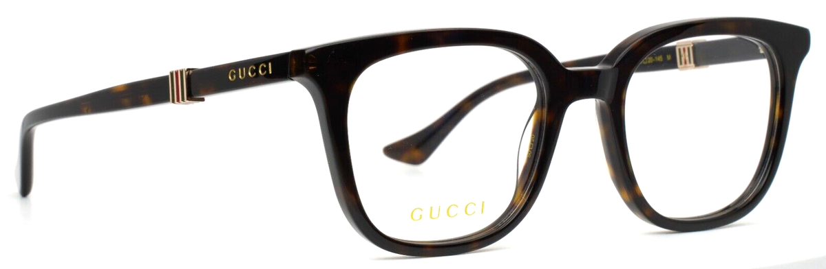 GUCCI GG1497O 002 Havana Mens Square Full Rim Eyeglasses 50