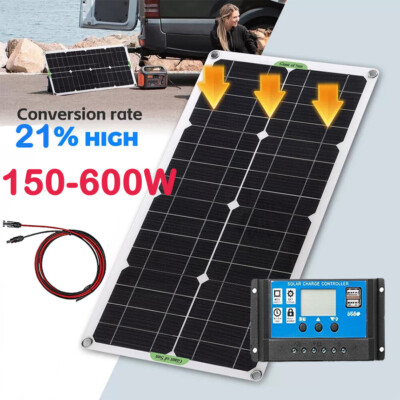 150w 300w 600w Mono Semi-flexible Solar Panel Kit for RV/Car battery ...