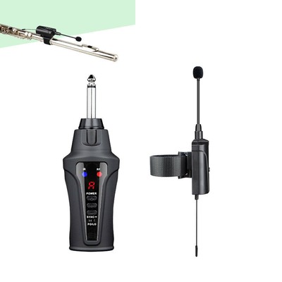 UHF Wireless Instrument Microphone Condenser Mic System 16 Channels  for Flute