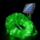 Christmas Solar 50LEDs Rope String Lights Night Waterproof Outdoor Garden Decor