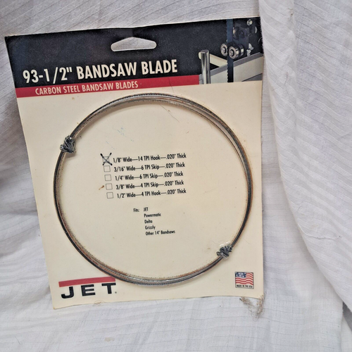 POWERTEC Band Saw Blade 931/2" x1/8" x14 TPI x0.025 High Carbon Steel