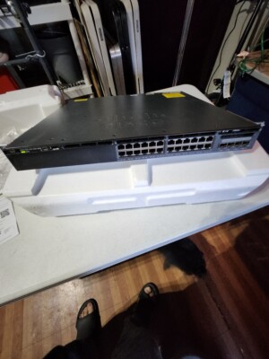 Cisco WS-C3650-24PD-L 3650 24 Port PoE 2x10G Uplink LAN Base