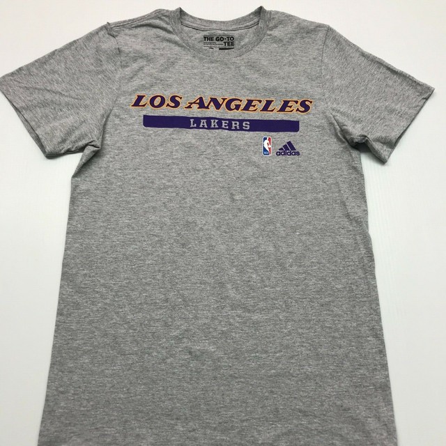 adidas NBA Los Angeles Lakers gray color adult small size T-shirt | eBay