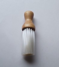 Vintage Shaving Brush With Wood Handle Long Bristle Clean
