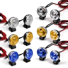 1Pair LED Retro Round Spotlight 1/10 1/8 For Traxxas TRX4 AXIAL SCX10 D90 RC Car