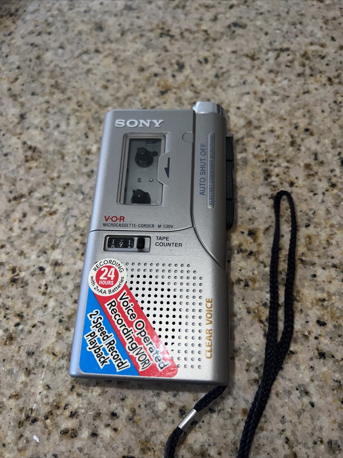 Sony Clear Voice M530V VOR Microcassette Corder Voice Operated Tested
