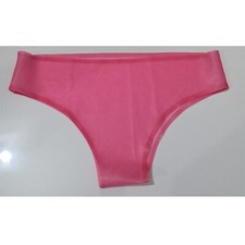 Women Transparent Pink Latex Briefs Panties Rubber Shorts Underwear Handmade