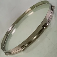 Leedy 16"Snare Drum Batter Rim/Hoop 10Lug Nickel Brass NOB Floor Tom Vintage 30s