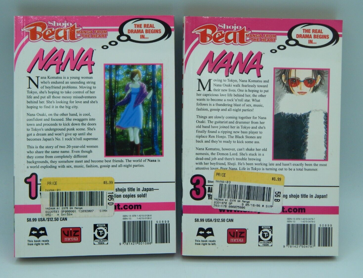 Nanaアイボリー1 Manga Nana Book 1 and 3 Ai Yazawa | eBay