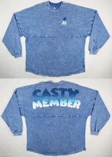 Disney Parks Cast Member Spirit Jersey Stone Washed Denim Blue Size XXL