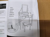 Costway Schminktisch Mit Hocker Frisiertisch Kosmetiktisch Mit Spiegel Holz Weiß
