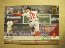 2018 Topps NOW Moment of the Week Gold Winner Brock Holt MOW-28W