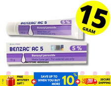 BENZAC AC 5, Water Base Gel 5 Benzoyl Peroxide Acne Pimple Galderma 15g