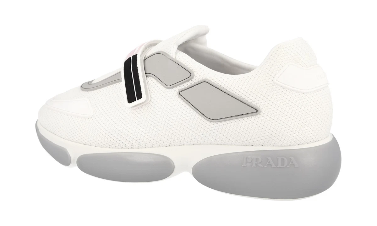 PRADA High-Tech Stoff Cloudbust Sneaker - 1E293I - Weiss - NEU
