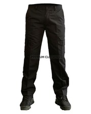 NEW Mens Mian Trousers Elasticated Cargo Combat Multi Pocket Long Pants Jeans 