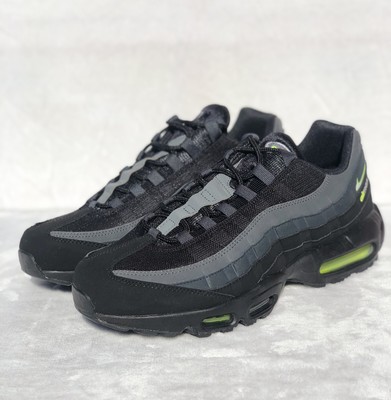 Nike Air Max 95 Retro Logo Black Grey Volt Running Shoes Size 10.5 | eBay