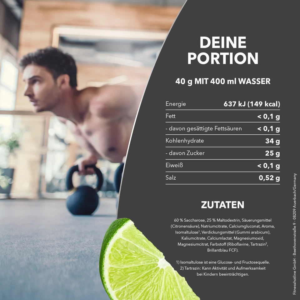 Isotonic Powder 600g Sports Drink Energy Drink -Elektrolyte + Shaker - Bild 4 von 4