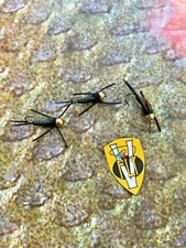 3 V Fly Size 10 Ultimate TDF Black Stone Rubber Leg Gold Bead Sea Trout Flies