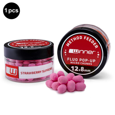 Method/Feeder Fluo Pop-Up Mikro Chunks 20g Strawberry Supreme