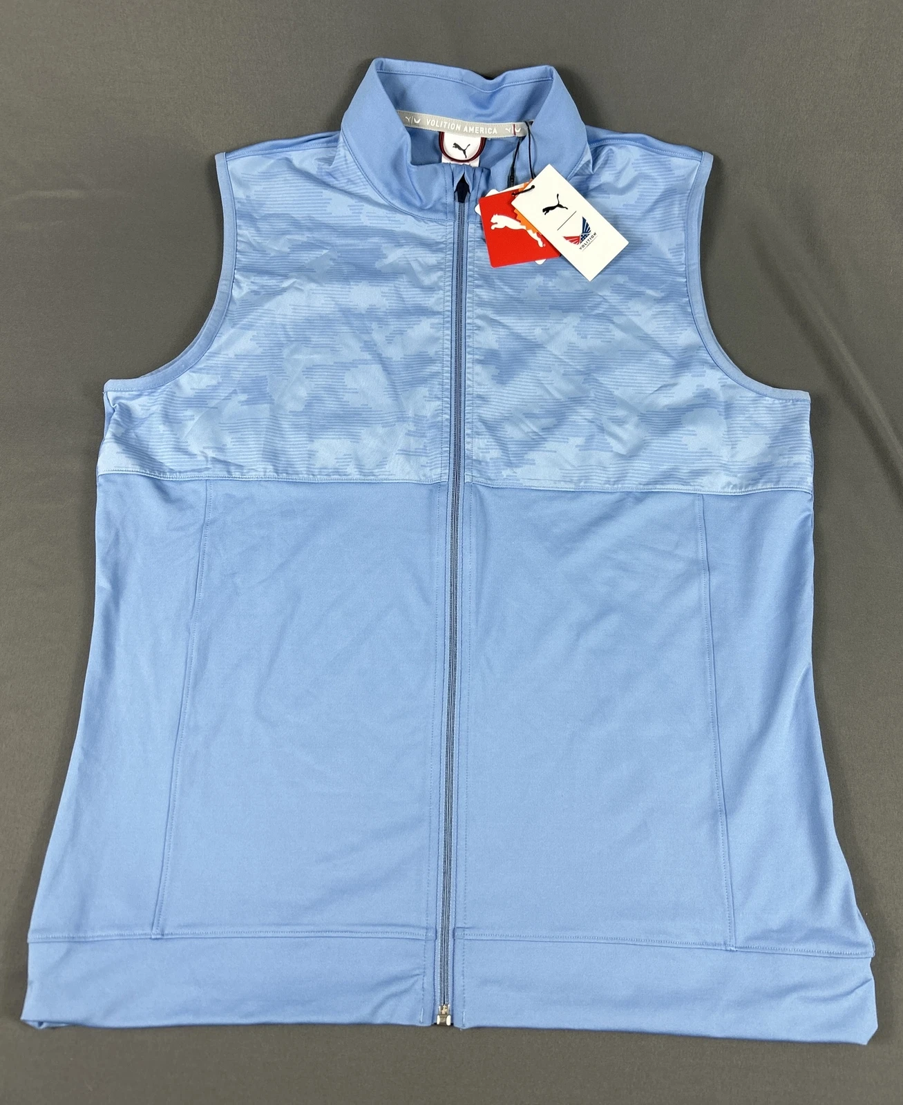 Puma Golf Vest Volition America Camo Cover Print Full Zip Medium Blue MSRP $80
Opens in a new window
