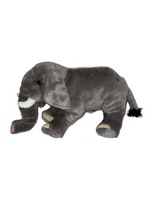 FAO Schwarz Plush ELEPHANT - 18" Realistic Stuffed Animal Grey EUC