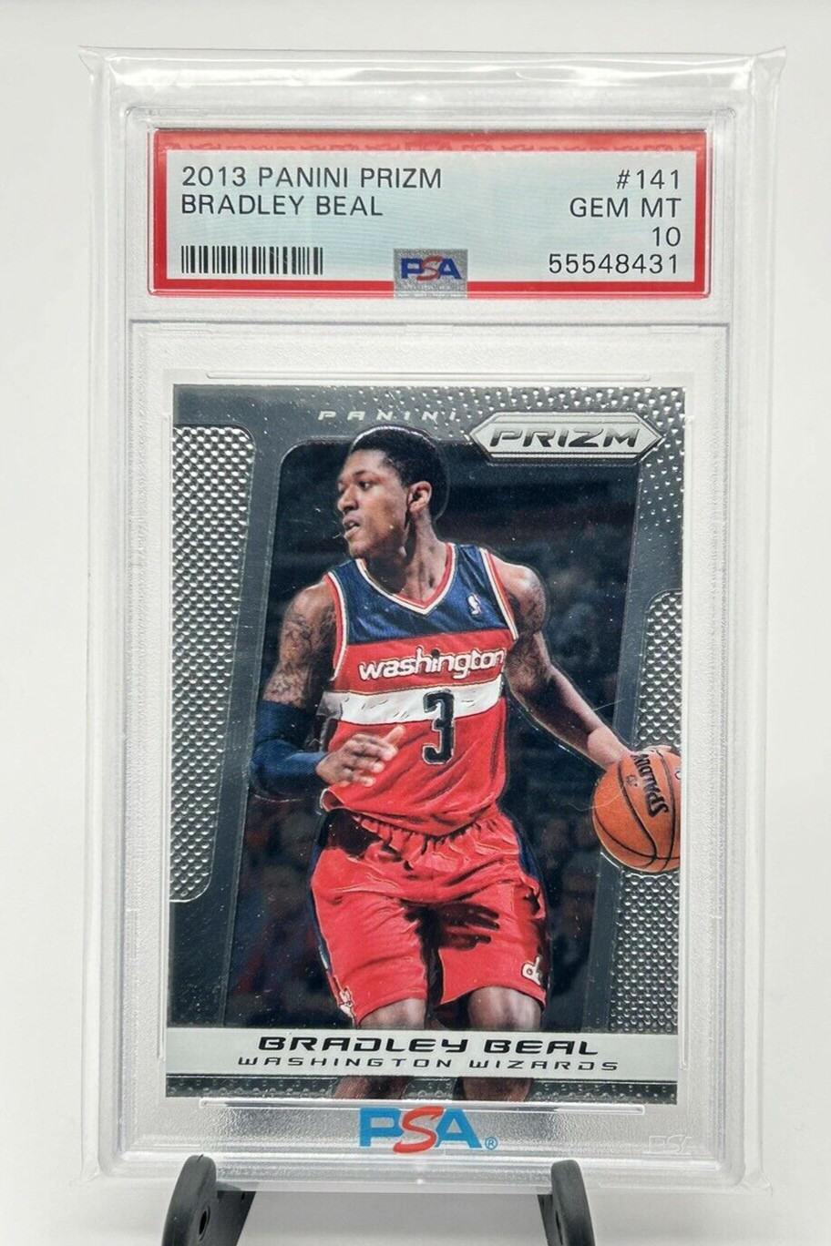 2013-14 Panini Prizm Bradley Beal PSA 10 GEM MINT Washington Wizards #141