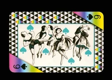 Transformation playing card Christian Lacroix 6 of Spades Q70a