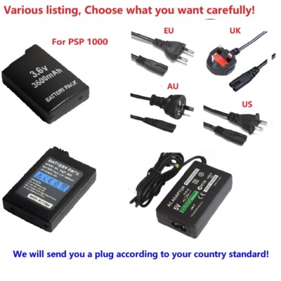 PSP-110 Battery or charger for Sony PSP-1000KCW PSP Fat PSP Playstation PSP110