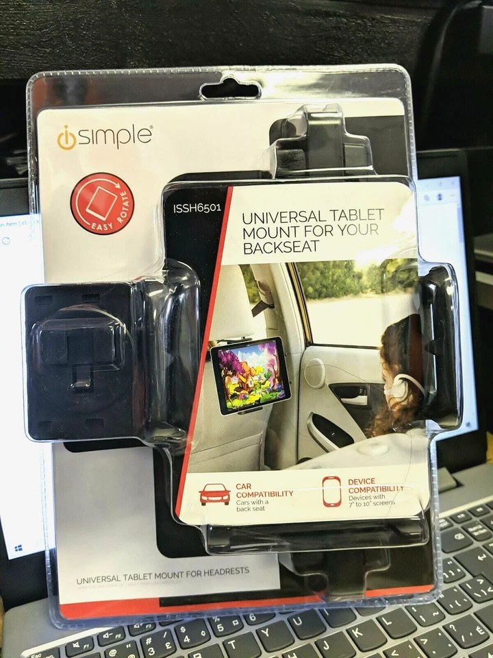 ISIMPLE STRONGHOLD UNIVERSAL HEADREST MOUNTING SYSTEM FOR TABLETS, DURABLE - Image 3 of 4