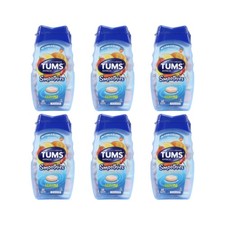 6 Pack Tums Smoothies Antacid Calcium Supplement Assorted Fruit 60 Each