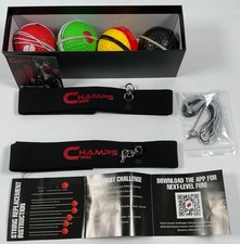Boxing Reflex Ball Set With App 4 Balls Varying Weights 2 Headband Spare Strings