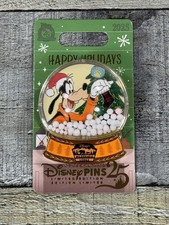 Disney Pins Goofy Wilderness Lodge Happy Holidays Snow Globe Christmas LE 2500