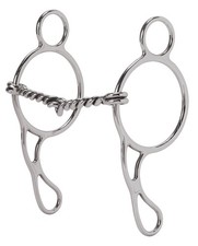 Weaver Leather Gag Bit: 5" Twisted Wire Snaffle Mouth, Stainless Steel