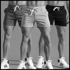 Summer Cotton Gym Shorts Men Sport Running Shorts Homme Breathable Soft.