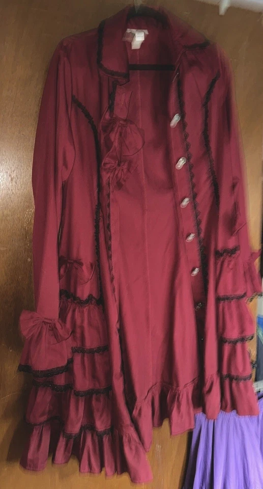 Chaqueta para mujer Victorian Choice roja L Steampunk gótica volantes y lazos Foto 2 de 4