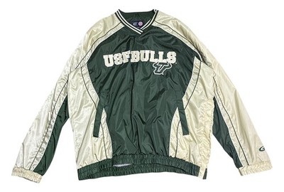 USF Bulls Jacket Mens 2XL Green NCAA Basketball G-III Sports Pullover V Neck