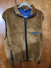 Bill’s Khakis Mens Fleece Sherpa Mesh Lined Vest Brown Sz XL USA Made