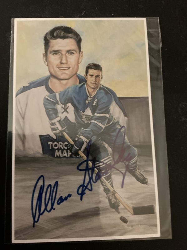 ALAN STANLEY #1889/10,000 AUTOGRAPHED LEGENDS OF HOCKEY CARD HOCKEY HOF LEAFS