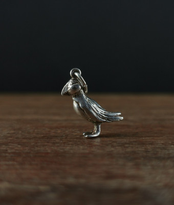 Charms Anhänger Silber 925 Papageientaucher Puffin - auffällig & Grönland Island