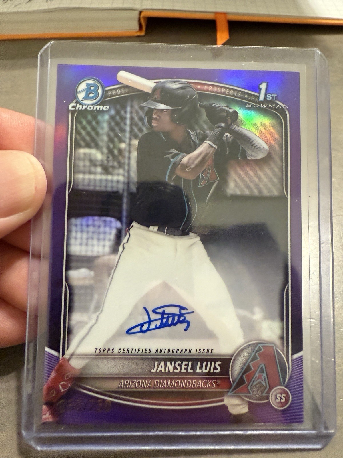 2025 Bowman Chrome JANSEL LUIS 1st AUTO PURPLE REFRACTOR /250   NM-MT
