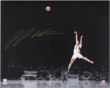 JuJu Watkins USC Trojans Signed 16x20 Fall Away Jumper Spotlight Photo - Gold