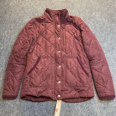 Thread & Supply Quilted Burgundy jacket Womens XS Mock Neck Gorpcore