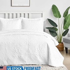 Ultra Soft Microfiber Quilt Set Cozy Stitched Design W/ Pillow Sham All Seasons