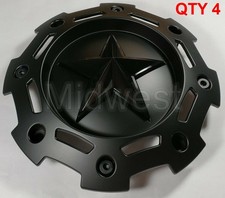 Set Of 4 New Sc-198 Xd Rockstar Rs2 Xd811 Matte Black Wheel Rim Center Cap