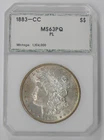 1883-CC  MS-63 PQ/PL ICG /PCI CARSON CITY SILVER DOLLAR, SEE PICTURES