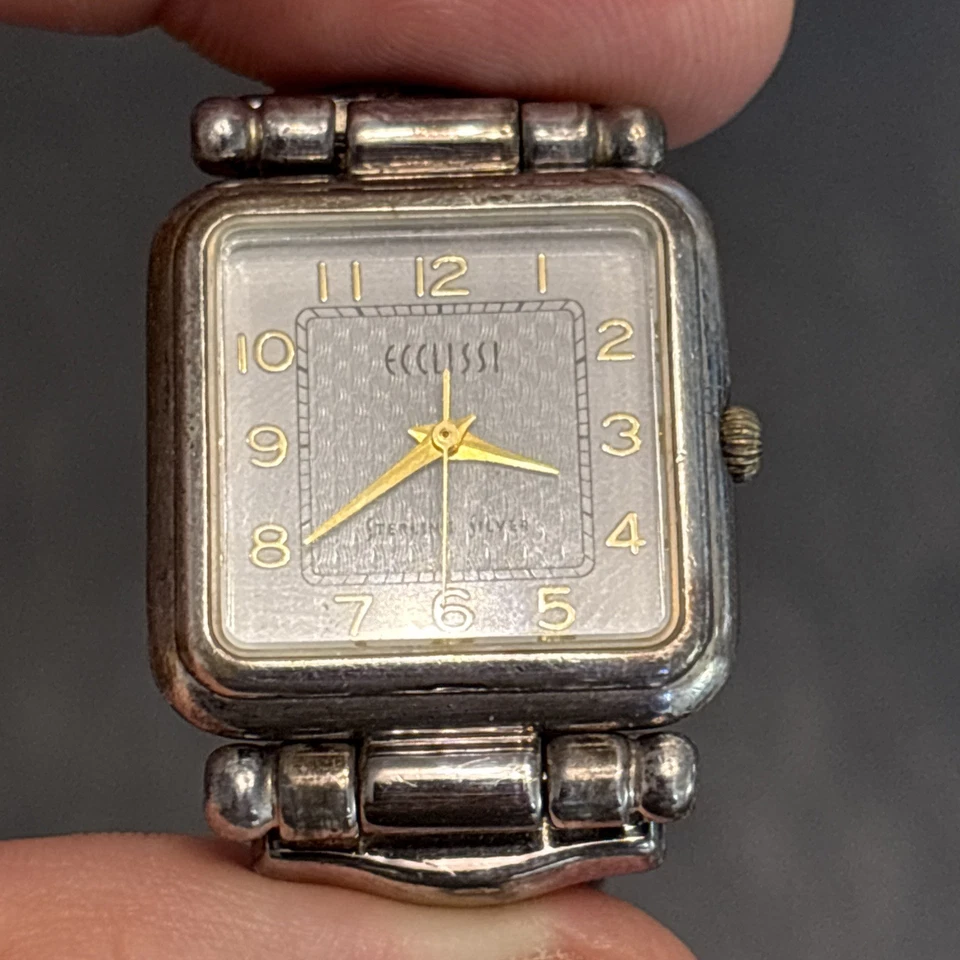 Ecclissi 925 Sterling Silver Vintage Watch 2760 Fresh Battery Works - Image 4 of 4