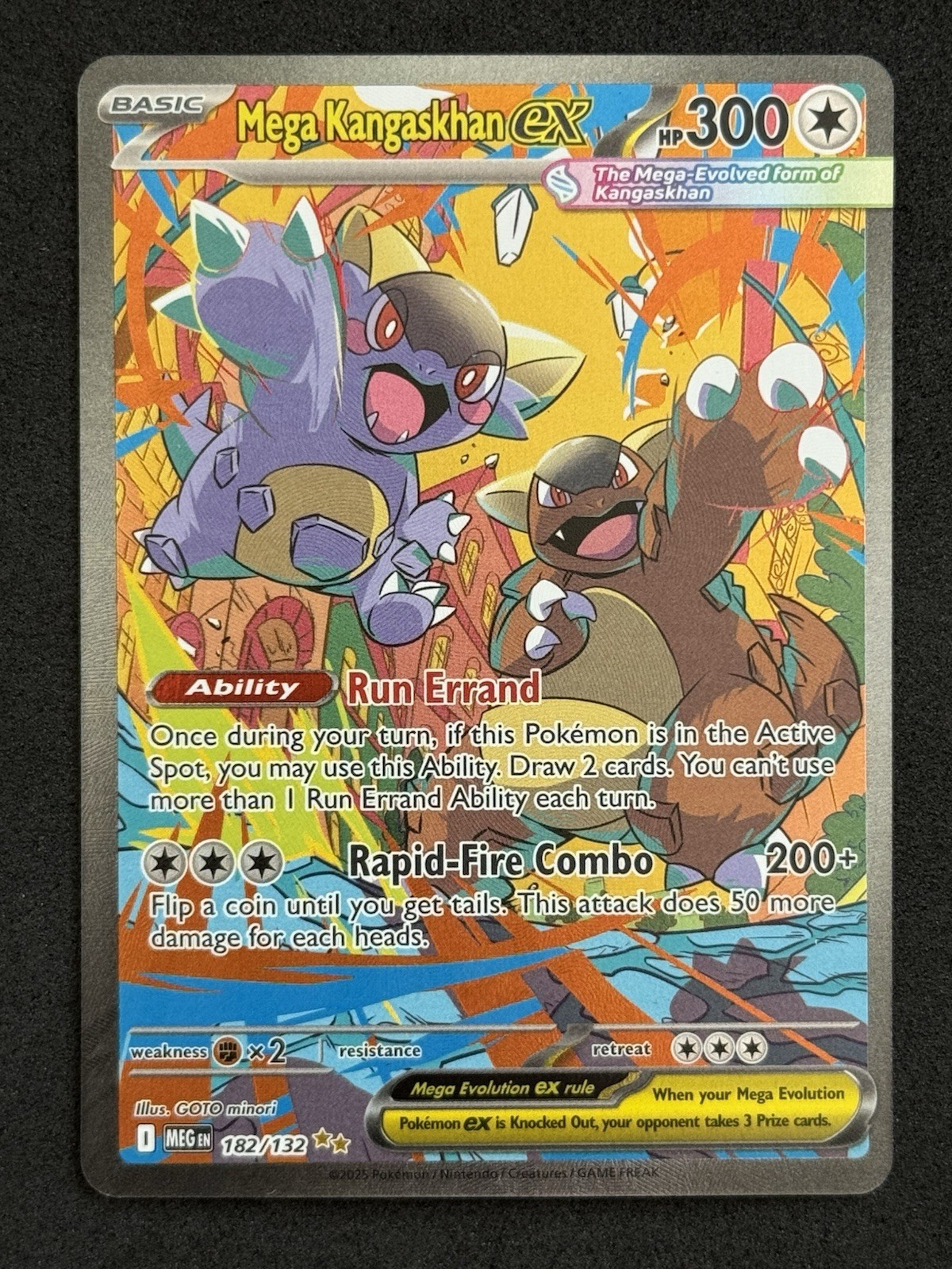 Pokemon Mega Kangaskhan EX SIR 182/132 Mega Evolution NM