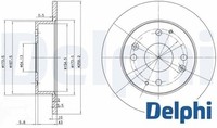 2X Bremsscheibe Delphi BG2666 2 Bremsscheiben Hinterachse Hinten