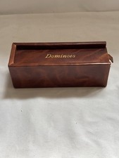 28 DOMINOES SET. Beautiful Real Leather. Case. England. Unused, Plastic In Box.